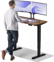 Elektrinis reguliuojamo aukščio stalas Desktronic HomePro Juodas/Riešutmedis, 120x60cm, Dvigubas motoras, USB ir USB-C įkrovimo lizdai