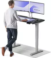 Elektrinis reguliuojamo aukščio stalas Desktronic HomePro Pilkas/Juodas, 120x60cm, Dvigubas motoras, USB ir USB-C įkrovimo lizdai