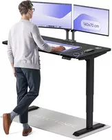 Elektrinis reguliuojamo aukščio stalas Desktronic HomePro Juodas/Juodas, 140x70cm, Dvigubas motoras, USB ir USB-C įkrovimo lizdai