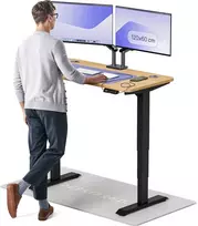 Elektrinis reguliuojamo aukščio stalas Desktronic HomePro Juodas/Ąžuolas, 120x60cm, Dvigubas motoras, USB ir USB-C įkrovimo lizdai