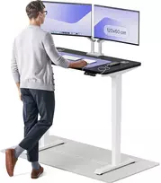Elektrinis reguliuojamo aukščio stalas Desktronic HomePro Baltas/Juodas, 120x60cm, Dvigubas motoras, USB ir USB-C įkrovimo lizdai