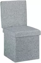 Relaxdays Laikymo pufas, 73x38x38 cm, pilka