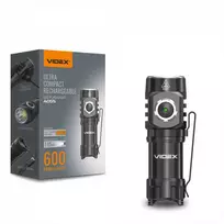 Įkraunamas kišeninis LED žibintuvėlis Luminus SST20 10W, 600Lm 5700K, Li-ion 16340 800mAh (keičiamas į CR123A), VIDEX VLF-A055 – Kompaktiškas dydis ir plieno klipsas
