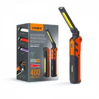 Darbinis LED žibintuvėlis CREE XTE 5W + COB 10W, 400Lm 4000K/6500K, Li-ion 18650 2200mAh, VIDEX VLF-M044UV – UV šviesos režimas freono nuotėkių diagnostikai