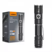 Įkraunamas kišeninis LED žibintuvėlis Luminus SST40 10W, 1200Lm 5000K, Li-ion 18650 2200mAh, VIDEX VLF-A105Z – Optinis priartinimas tiksliam spindulio fokusavimui