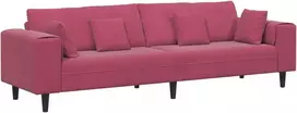 Sofa Vyno raudona 250 x 77 x 76 cm Aksomas