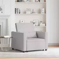 Fotelis Ištraukiamas sofa-lova vienvietis su ratais Debesų pilka