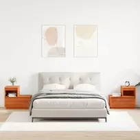 Šalia lovos spintelė 2 pcs Vaško ruda 60 x 34 x 51 cm