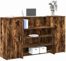 Registratūra, dūminio ąžuolo, 180x50x103,5 cm, apdirbta mediena