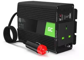 Oem Žalias Cell® automobilio keitiklio keitiklis nuo 24V iki 230V grynas sinusinis 150W/300W su USB