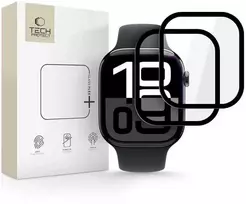 „Tech-Protect Glass Flex+ Hybrid Glass“ 2 vnt. sijonų pakuotė „Apple Watch 10“ (46 mm) – Juodas