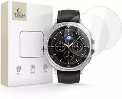 Tech-Protect Glass Fit+ 2-pack apsauginis stiklas skirtas Samsung Galaxy Watch 8 Classic 46 mm – transparent