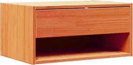 Naktinis staliukas Vaško ruda 50 x 32,5 x 24 cm Pušies masyvas