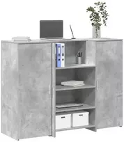 Registratūra, betono pilkas, 135x50x103,5 cm, apdirbta mediena