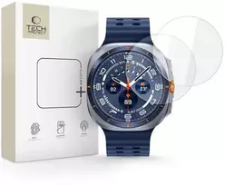 Tech-Protect Glass Fit+ 2-pack apsauginis stiklas skirtas Samsung Galaxy Watch Ultra 47 mm – transparent