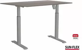 Reguliuojamo aukščio stalas SUN-FLEX ADAPT I, vieno variklio, pilkas 120x80cm