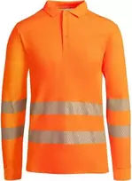 Roly Techniniai, gerai matomi ilgomis rankovėmis polo marškinėliai ATRIO LS Fluoro oranžinė