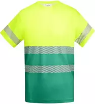 Roly Techniniai gerai matomi marškinėliai trumpomis rankovėmis TAURI Sodas žalia / fluoro geltona