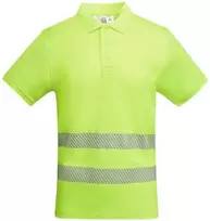 Roly Techniniai gerai matomi trumpomis rankovėmis polo marškinėliai ATRIO Fluoro geltona
