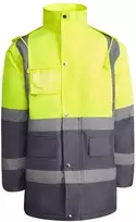 Roly Kombinuota ir paminkštinta gerai matoma parka MERAK Švino/fluoro geltona