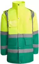 Roly Kombinuota ir paminkštinta gerai matoma parka MERAK Sodas žalia / fluoro geltona