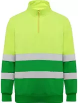 Roly Gerai matomas megztinis su pusiniu užtrauktuku SPICA Sodas žalia / fluoro geltona