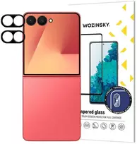Juodas Wozinsky Full Camera Glass skirtas Samsung Galaxy Z Flip 7, Set of 2