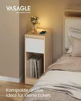Kodustaar Naktinis staliukas su LED apšvietimu ir USB jungtimis