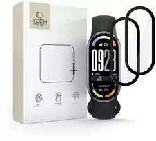 Tech-Protect Glass Flex+ 2-pack hybrid glass skirtas Xiaomi Smart Band 10 / 10 NFC – juodos spalvos