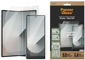 Panzer Glass Apsauginis rinkinys „PanzerGlass FlipFoldFlex 2-in-1 Classic Fit Glass“ + itin plataus tvirtinimo TPU plėvelė, skirta „Samsu“