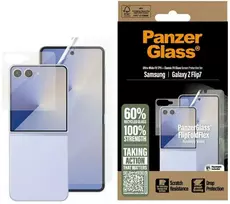 Panzer Glass Apsauginis rinkinys „PanzerGlass FlipFoldFlex 2-in-1 Classic Fit Glass“ + itin plataus tvirtinimo TPU plėvelė, skirta „Samsu“