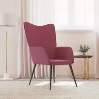 Fotelis Poilsio kėdė, raudonojo vyno spalvos, audinys