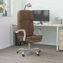 Atlošiama masažinė biuro kėdė, rudos spalvos, audinys