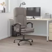 Atlošiama masažinė biuro kėdė, taupe spalvos, audinys