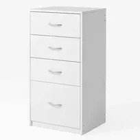 Rebiko Šiuolaikinė knygų spinta su 4 stalčiais palėpėje balta komoda biuro spinta didelė 85cm