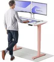 Elektrinis reguliuojamo aukščio stalas Desktronic HomePro Rožinis/Baltas, 120x60cm, Dvigubas motoras, USB ir USB-C įkrovimo lizdai