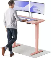 Elektrinis reguliuojamo aukščio stalas Desktronic HomePro Rožinis/Rožinis, 120x60cm, Dvigubas motoras, USB ir USB-C įkrovimo lizdai