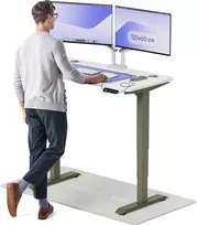 Elektrinis reguliuojamo aukščio stalas Desktronic HomePro Žalias/Baltas, 120x60cm, Dvigubas motoras, USB ir USB-C įkrovimo lizdai