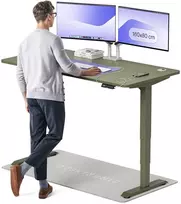 Elektrinis reguliuojamo aukščio stalas Desktronic HomePro Žalias/Žalias, 160x80cm, Dvigubas motoras, USB ir USB-C įkrovimo lizdai