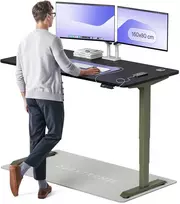 Elektrinis reguliuojamo aukščio stalas Desktronic HomePro Žalias/Juodas, 160x80cm, Dvigubas motoras, USB ir USB-C įkrovimo lizdai