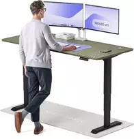 Elektrinis reguliuojamo aukščio stalas Desktronic HomePro Juodas/Žalias, 180x80cm, Dvigubas motoras, USB ir USB-C įkrovimo lizdai