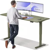 Elektrinis reguliuojamo aukščio stalas Desktronic HomePro Žalias/Žalias, 200x80cm, Dvigubas motoras, USB ir USB-C įkrovimo lizdai