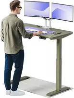 Elektrinis reguliuojamo aukščio stalas Desktronic HomeOne Žalias/Žalias, 120x60cm, Dvigubas motoras, USB ir USB-C įkrovimo lizdai