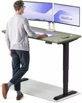 Elektrinis reguliuojamo aukščio stalas Desktronic HomePro Juodas/Žalias, 140x70cm, Dvigubas motoras, USB ir USB-C įkrovimo lizdai