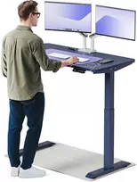 Elektrinis reguliuojamo aukščio stalas Desktronic HomeOne Mėlynas/Mėlynas, 120x60cm, Dvigubas motoras, USB ir USB-C įkrovimo lizdai