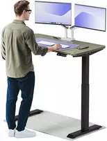 Elektrinis reguliuojamo aukščio stalas Desktronic HomeOne Juodas/Žalias, 120x60cm, Dvigubas motoras, USB ir USB-C įkrovimo lizdai