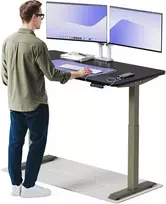 Elektrinis reguliuojamo aukščio stalas Desktronic HomeOne Žalias/Juodas, 140x70cm, Dvigubas motoras, USB ir USB-C įkrovimo lizdai