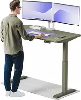 Elektrinis reguliuojamo aukščio stalas Desktronic HomeOne Žalias/Žalias, 140x70cm, Dvigubas motoras, USB ir USB-C įkrovimo lizdai