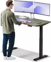 Elektrinis reguliuojamo aukščio stalas Desktronic HomeOne Juodas/Žalias, 140x70cm, Dvigubas motoras, USB ir USB-C įkrovimo lizdai
