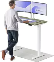 Elektrinis reguliuojamo aukščio stalas Desktronic HomePro Baltas/Žalias, 120x60cm, Dvigubas motoras, USB ir USB-C įkrovimo lizdai